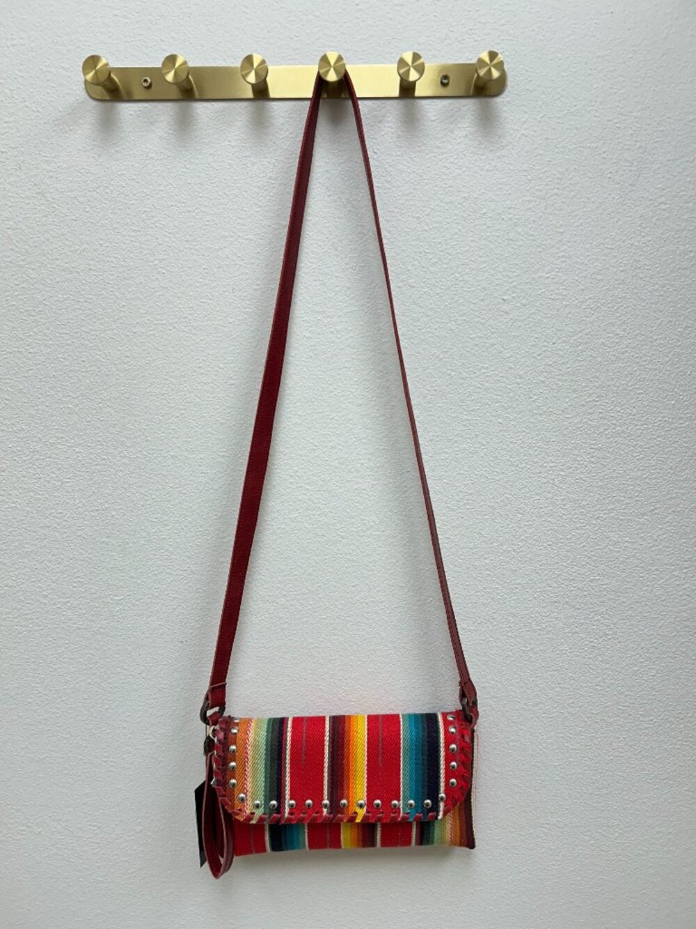 Crossbody Purse W/Silver Edge